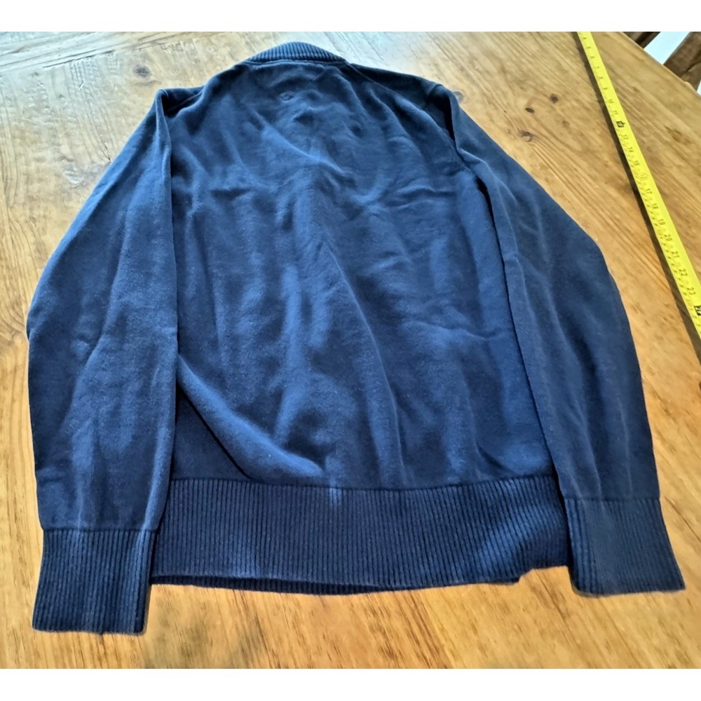 Tommy Hilfiger Pull Over Sweater Men's XL 1/4 Zip Up Mock Neck Navy Blue - Picture 7 of 7